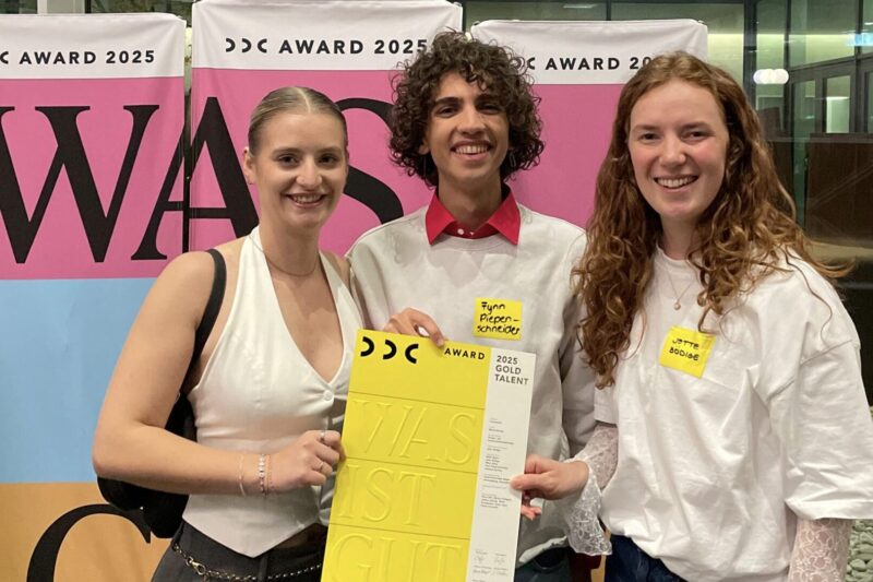 DDC 2025 (v.l. Johanna Sparber, Fynn Piepenschneider, Jette Bödige)