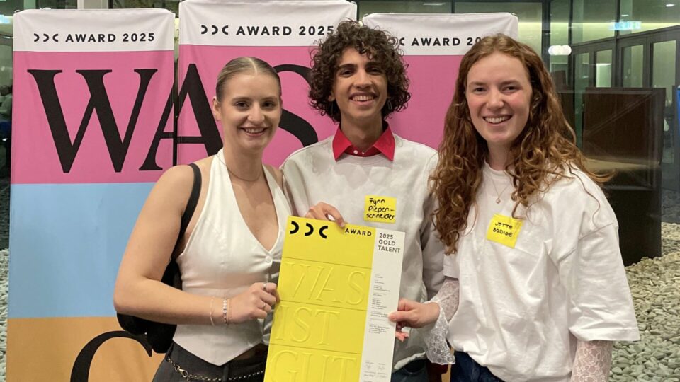 DDC 2025 (v.l. Johanna Sparber, Fynn Piepenschneider, Jette Bödige)
