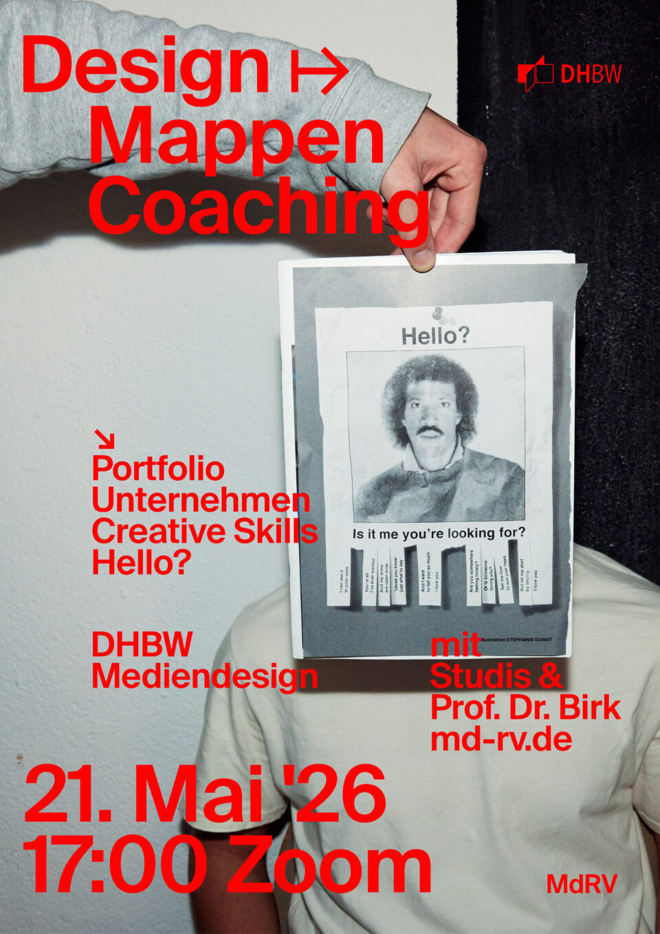 Design Mappen Coaching Poster DHBW Mediendesign
